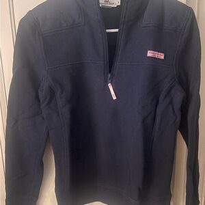 Vineyard Vines Women's Navy Half-Zip Sweatshirt